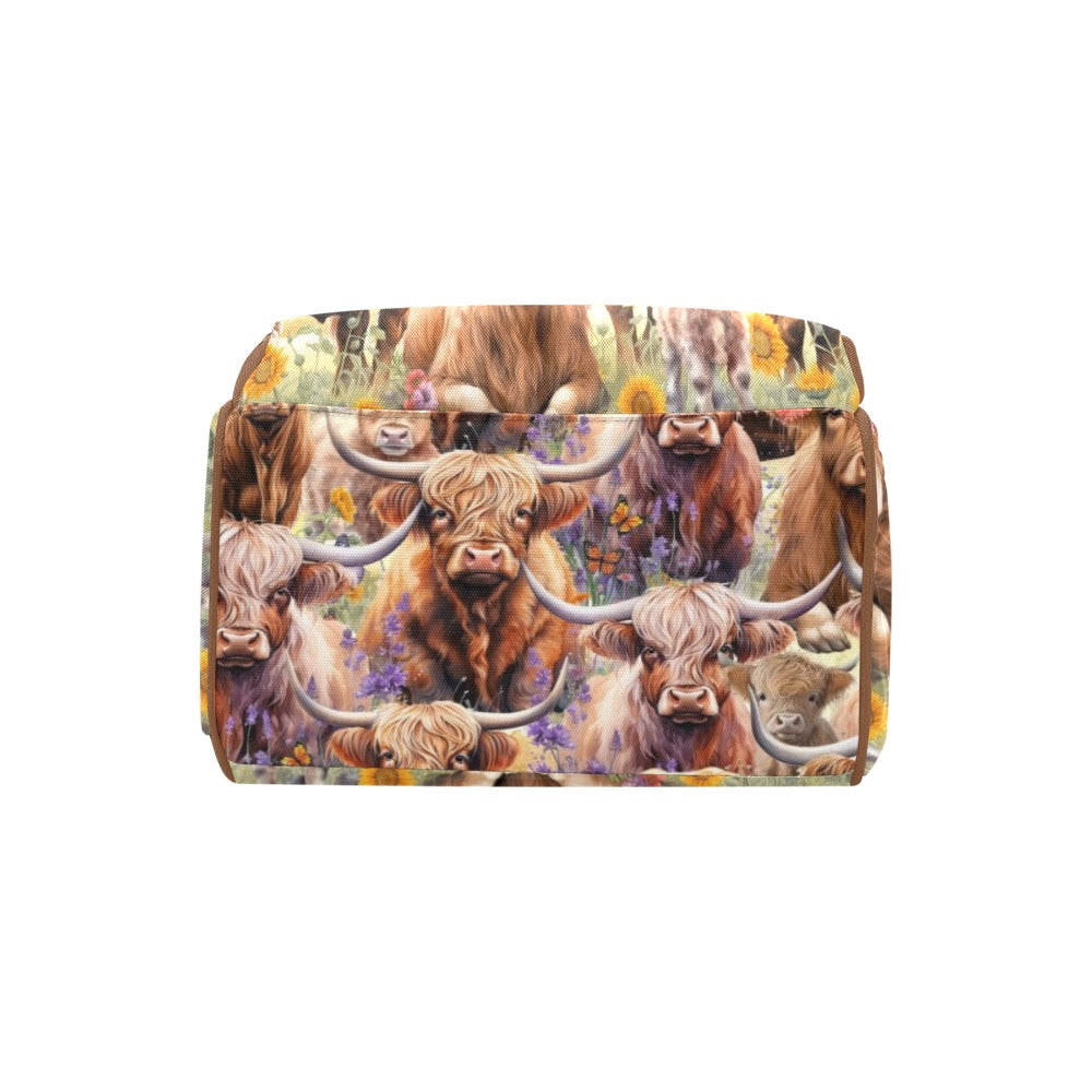 Highland Cows - Multi-Function Backpack Nappy Bag