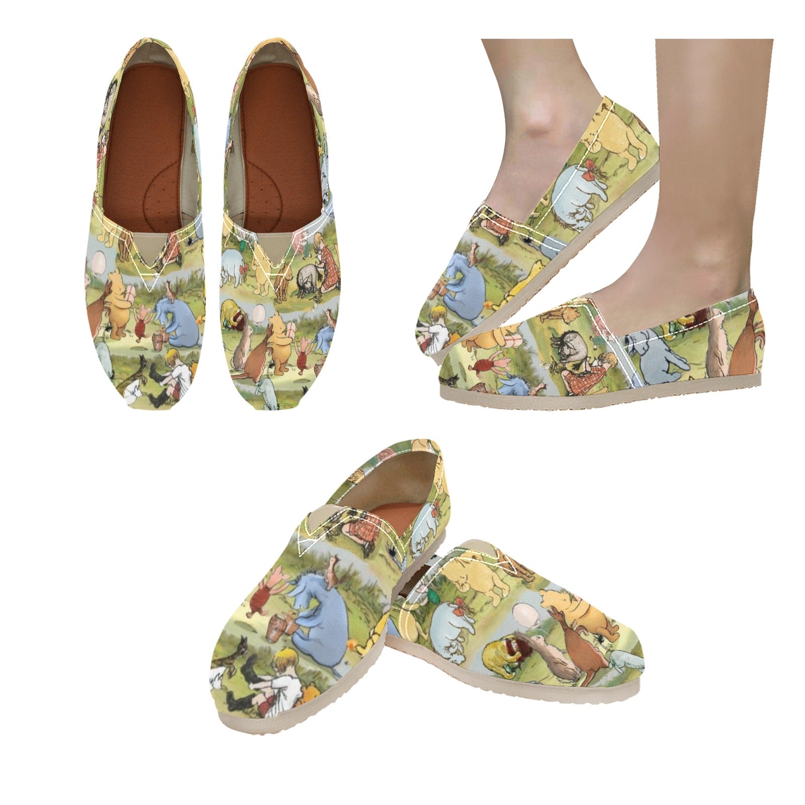 Vintage Winnie - Casual Canvas Slip-on Shoes