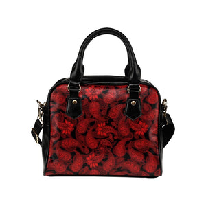 Red Paisley - Shoulder Handbag