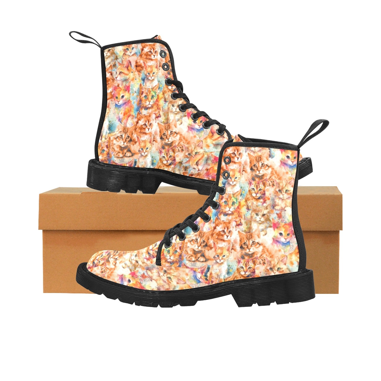 Ginger Cat - Canvas Boots
