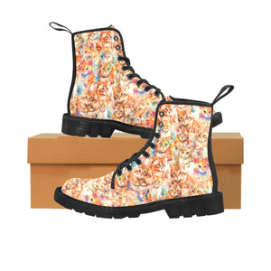 Ginger Cat - Canvas Boots