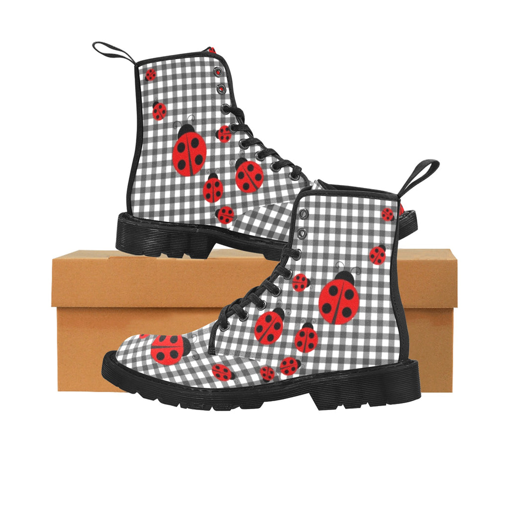 Ladybird Gingham - Canvas Boots