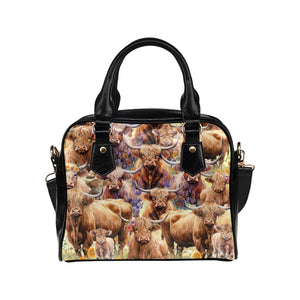 Highland Cows - Shoulder Handbag