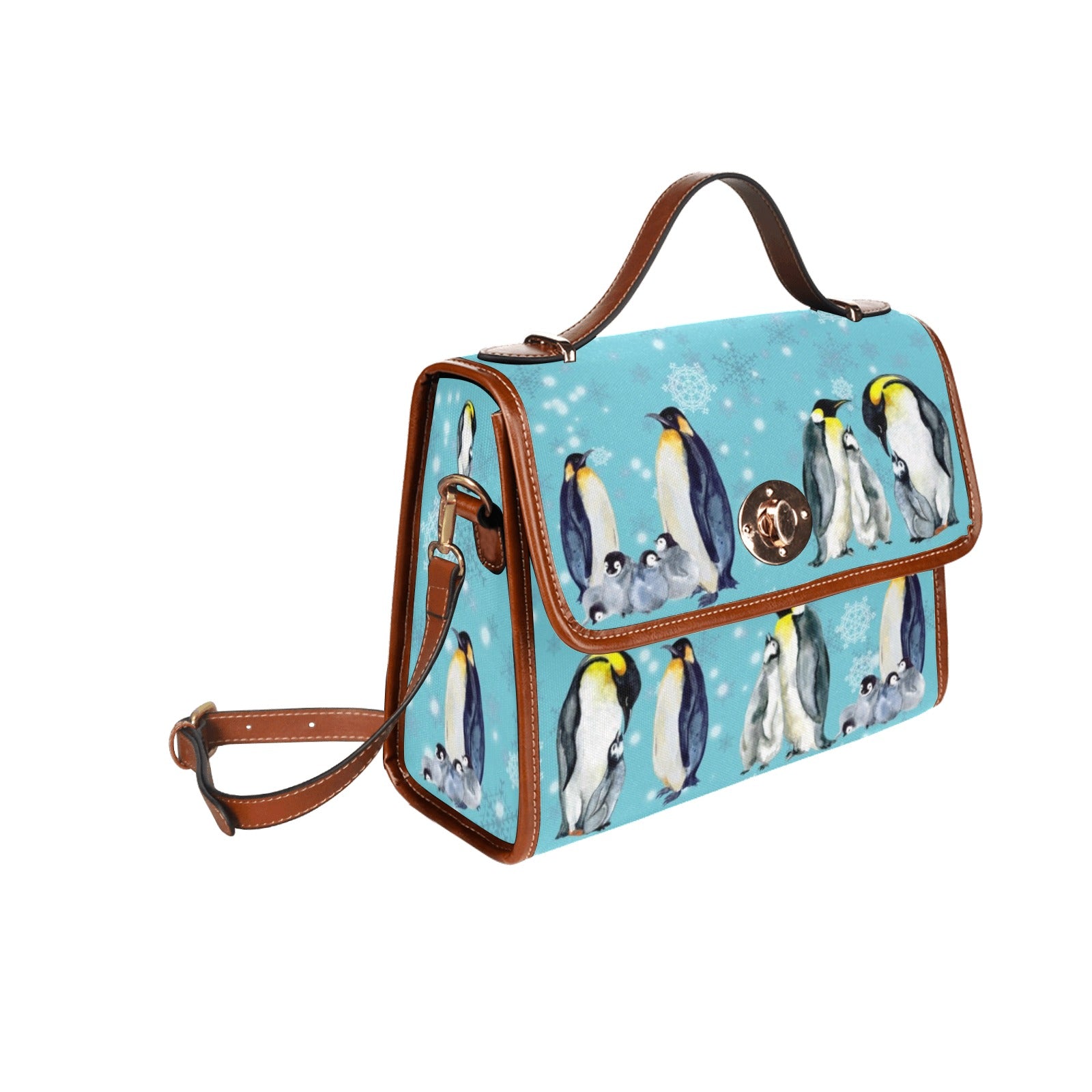 Penguins - Waterproof Canvas Handbag