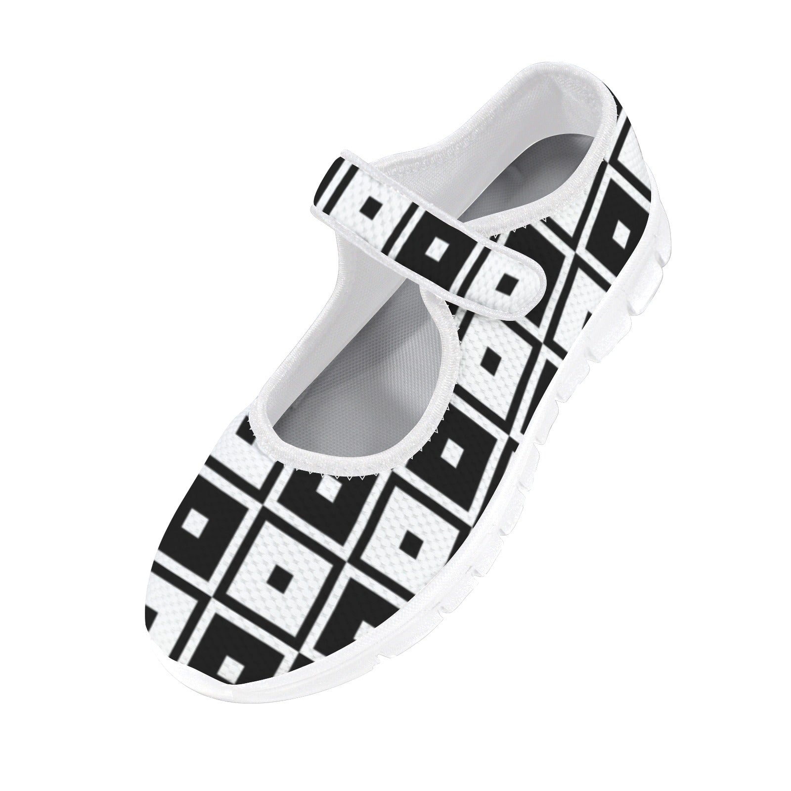 Black & White Squares - Mary Jane Shoes