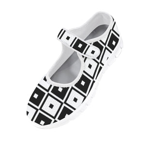 Black & White Squares - Mary Jane Shoes