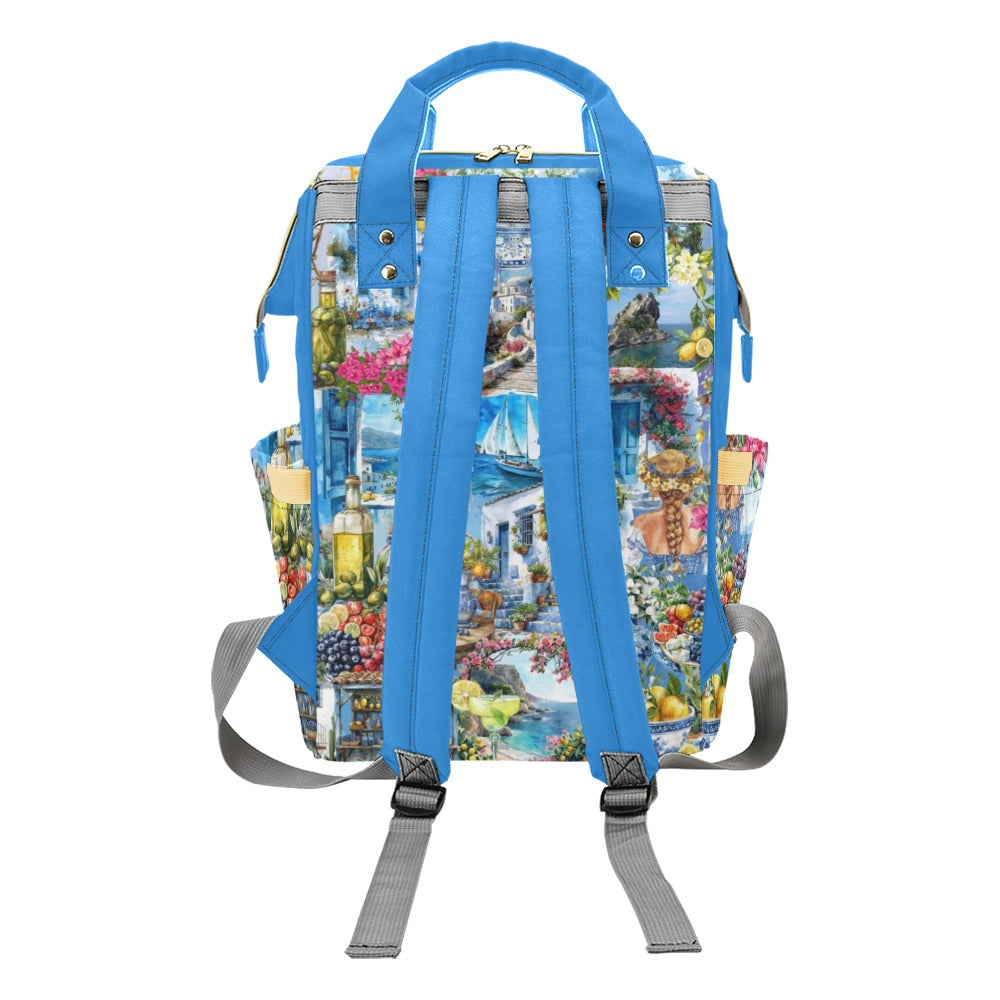 Greek Islands - Multi-Function Backpack Nappy Bag