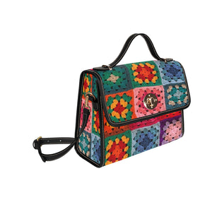 Crochet Granny Squares - Waterproof Canvas Handbag