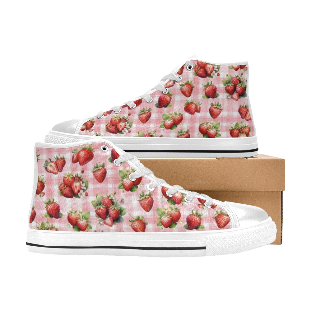 Strawberries - High Top Shoes