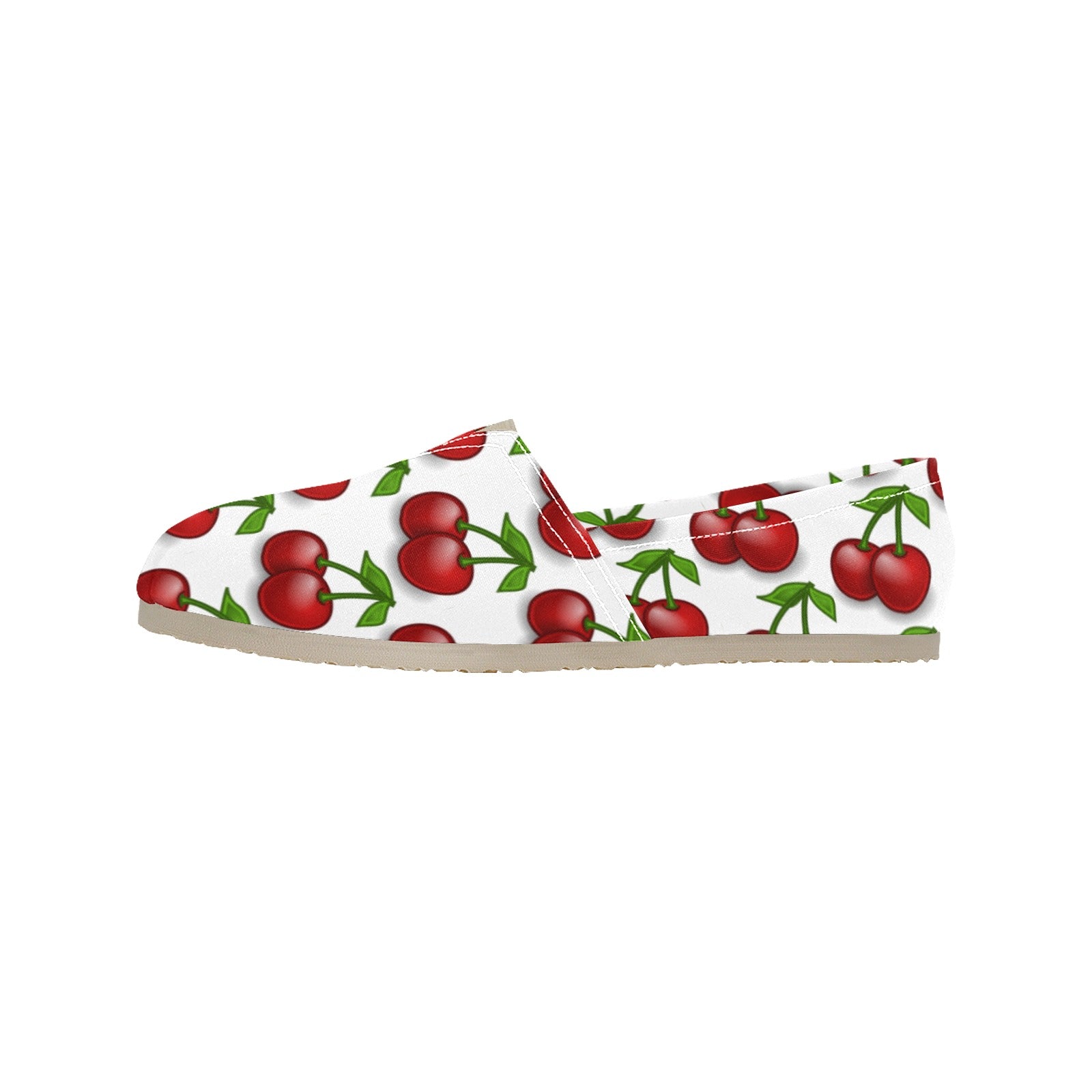 Cherry All Over - Casual Canvas Slip-on Shoes