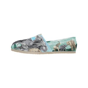 Elephants - Casual Canvas Slip-on Shoes