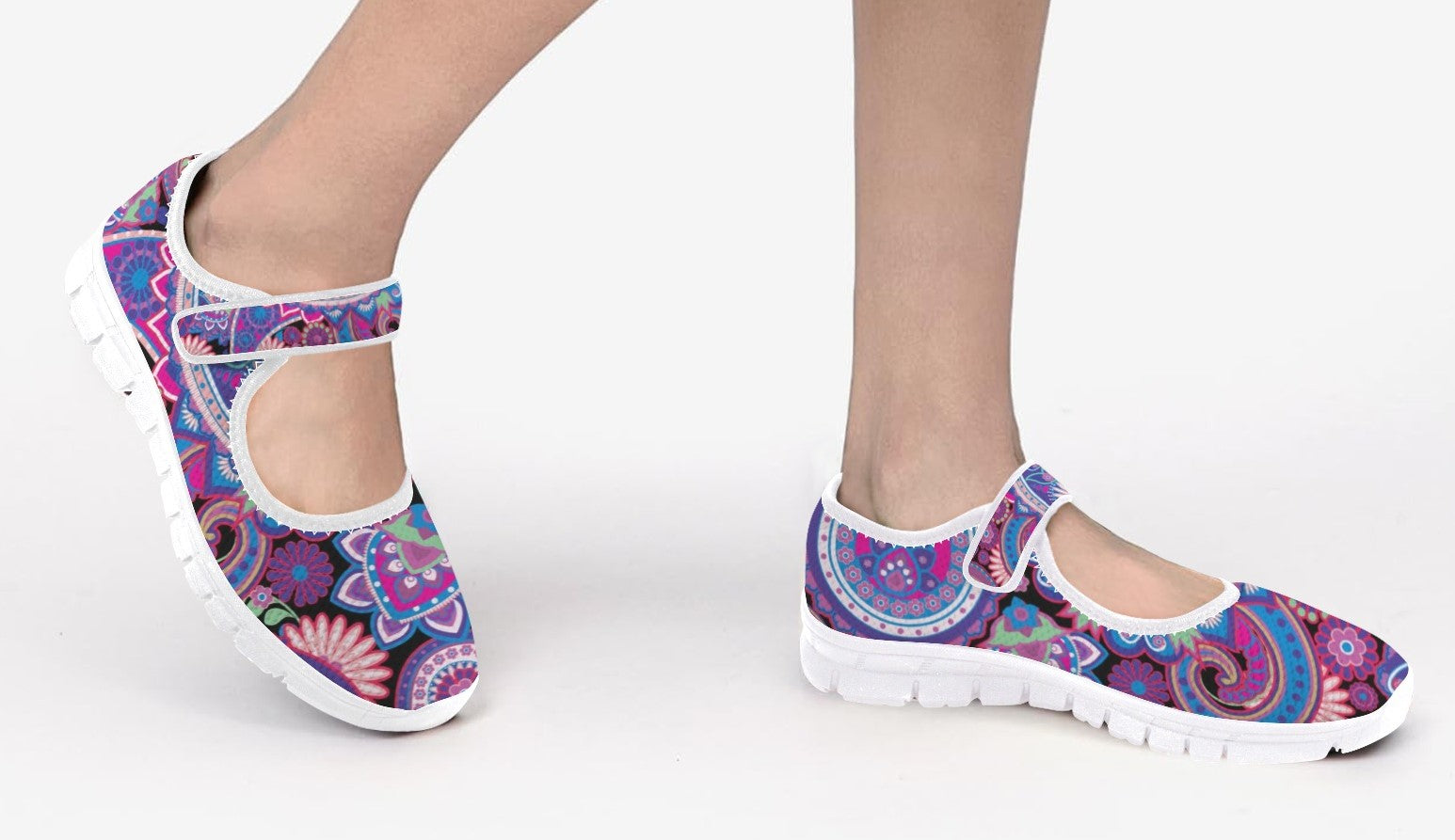 Purple Paisley - Mary Jane Shoes