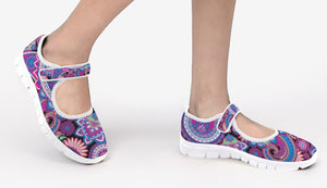 Purple Paisley - Mary Jane Shoes