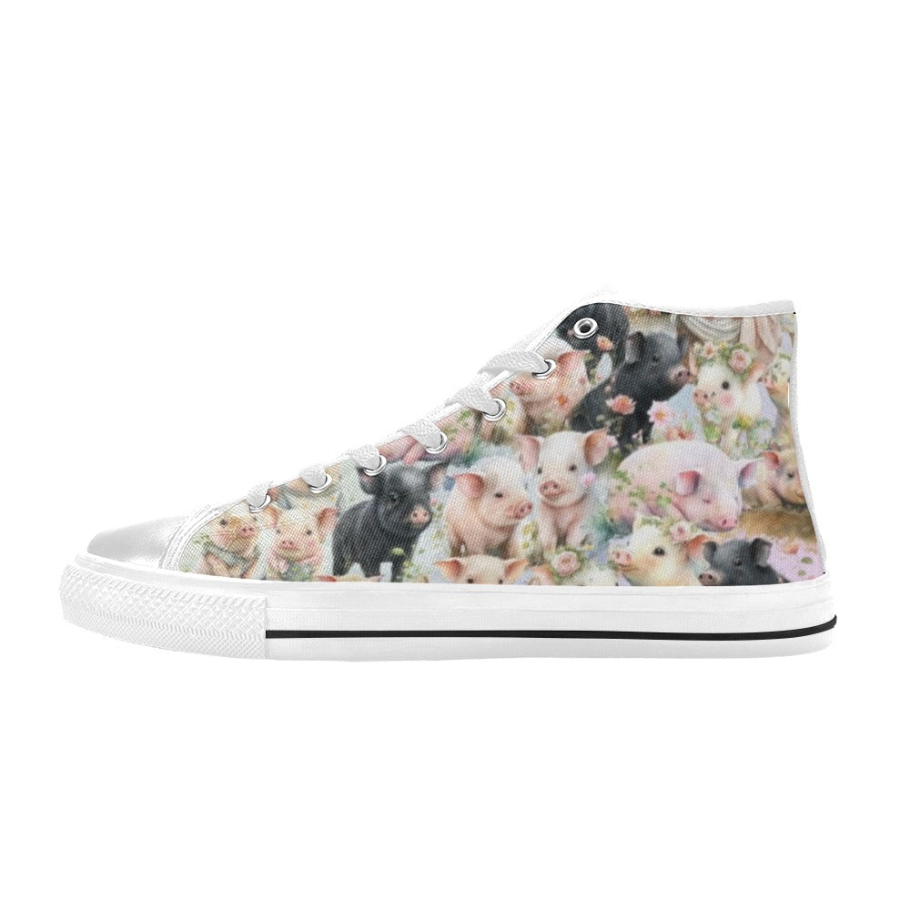 Cute Pigs - High Top Shoes