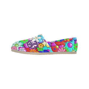 Flower Power - Casual Canvas Slip-on Shoes
