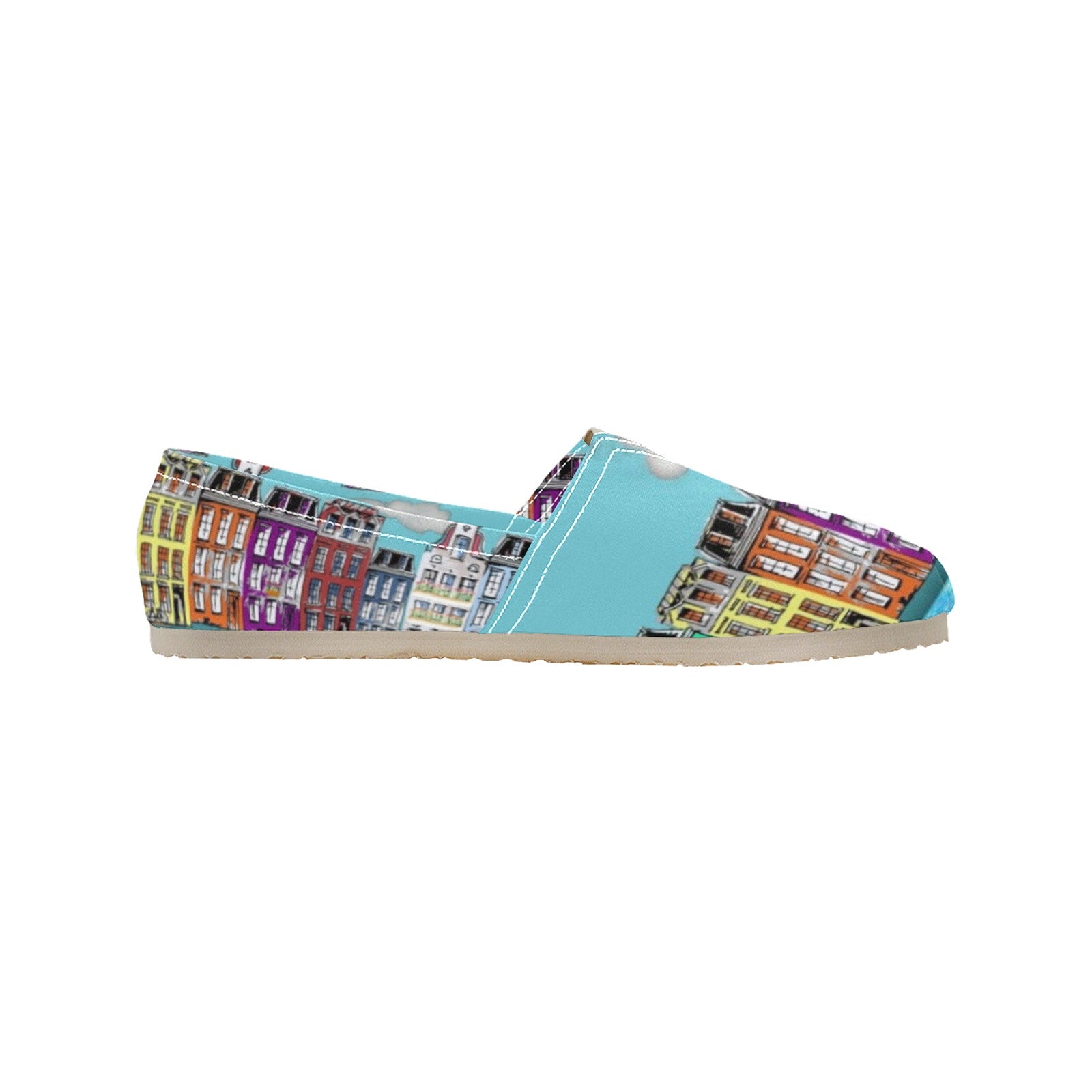 Canal Houses - Casual Canvas Slip-on Shoes