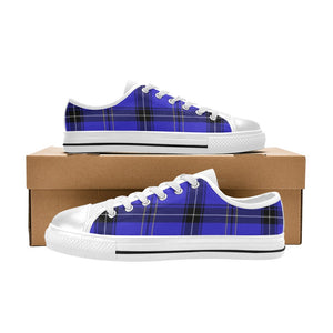 Tartan Blue - Low Top Shoes