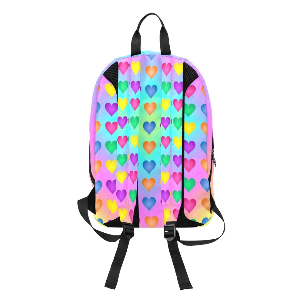 Rainbow Hearts - Travel Backpack