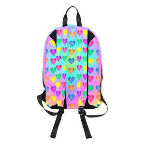 Rainbow Hearts - Travel Backpack