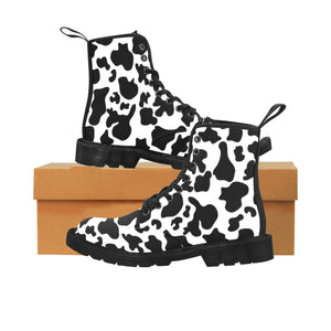 Cow - Canvas Boots - Little Goody New Shoes Australia