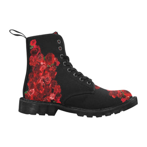 Roses Red - Canvas Boots
