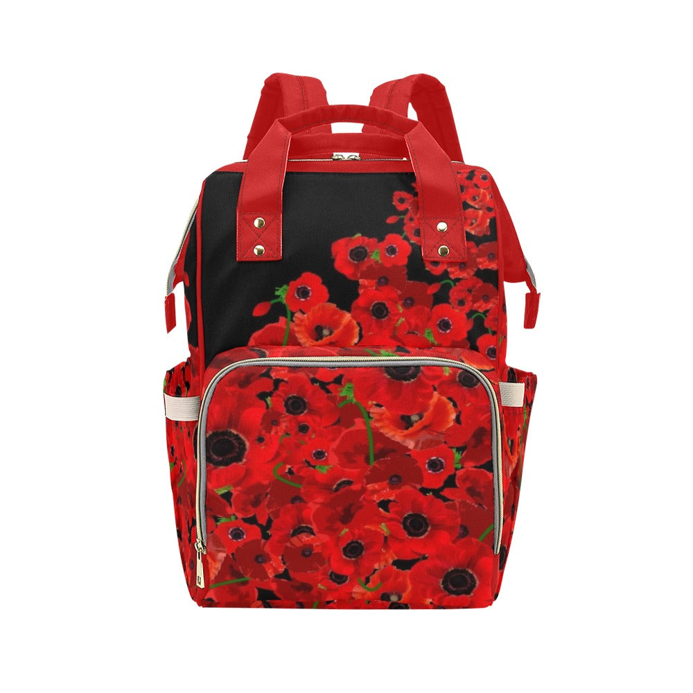 Poppies - Multi-Function Backpack Nappy Bag