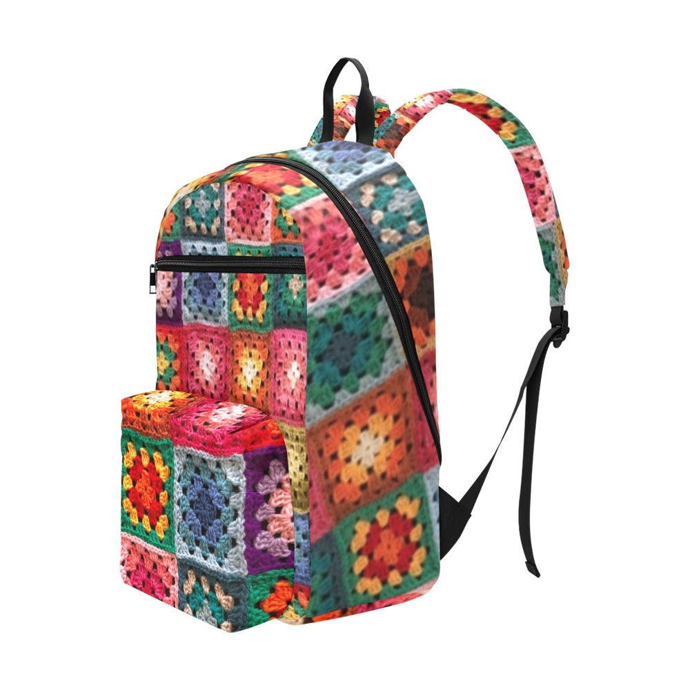 Crochet Granny Squares - Travel Backpack - Little Goody New Shoes Australia