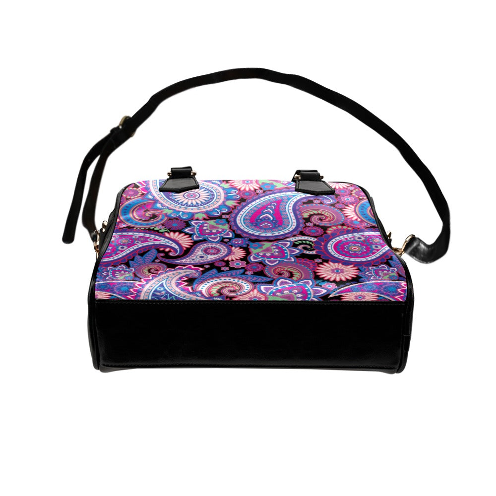 Purple Paisley - Shoulder Handbag