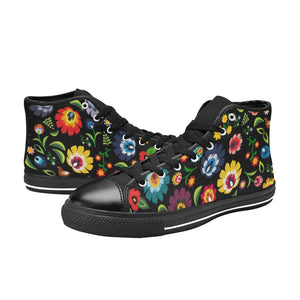 Polish Folk Flowers - High Top Shoes