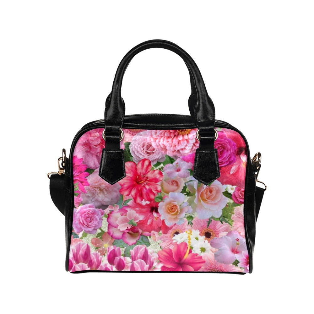 Pink Floral - Shoulder Handbag