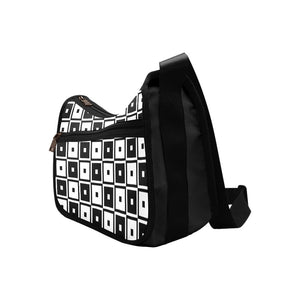 Black & White Squares - Crossbody Handbag