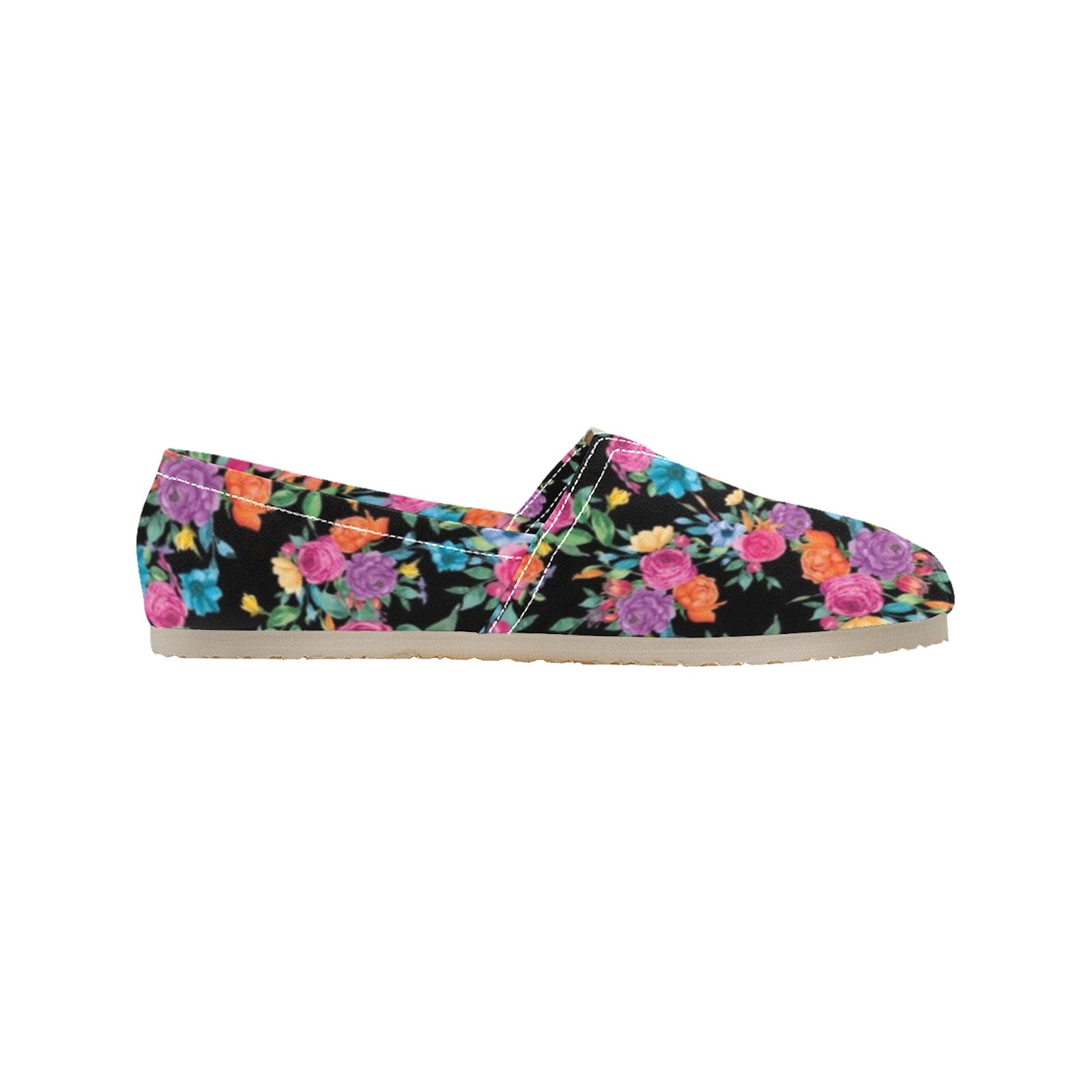 Bright Floral - Casual Canvas Slip-on Shoes