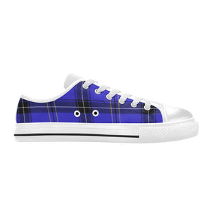 Tartan Blue - Low Top Shoes