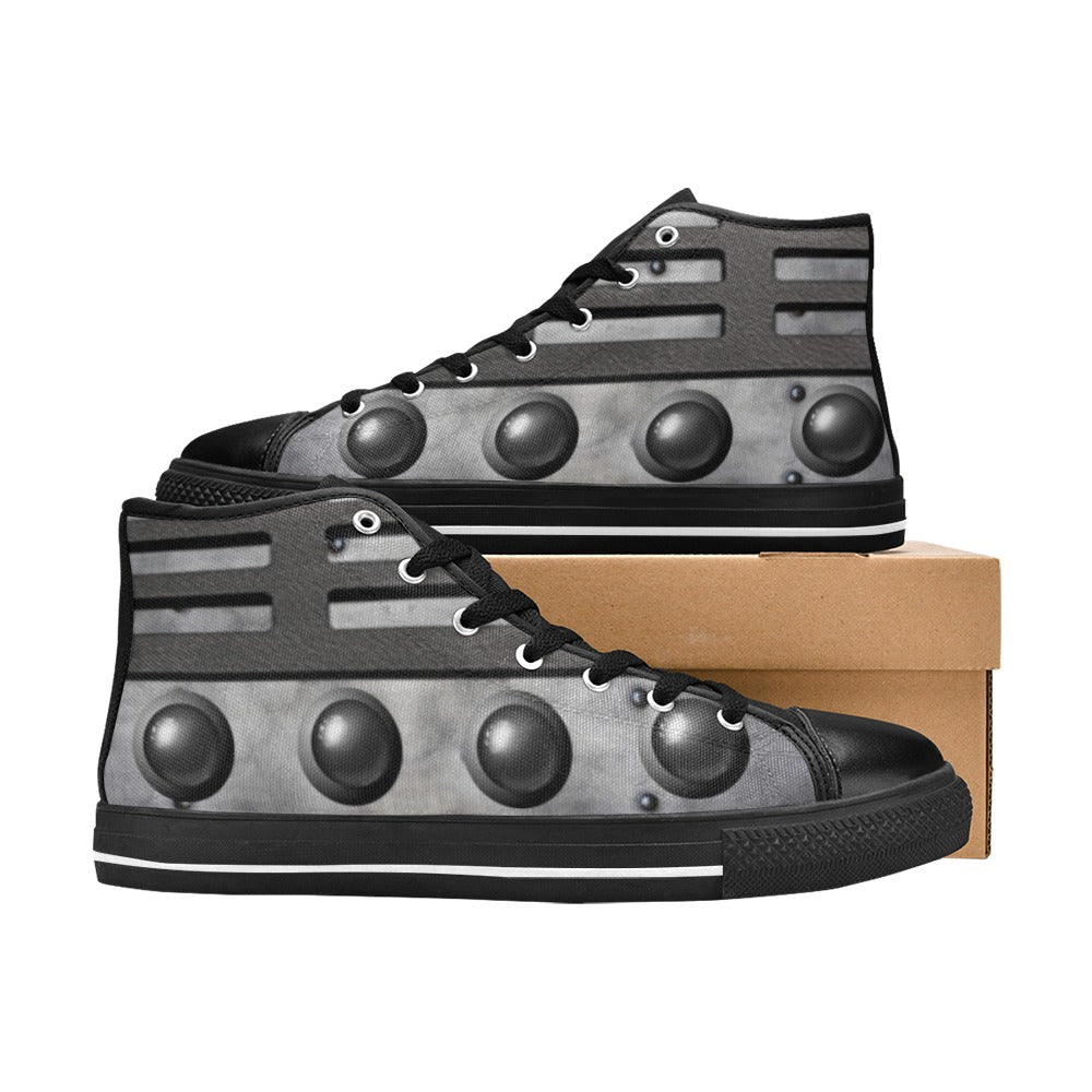 Grey Steel - High Top Shoes - Little Goody New Shoes Australia