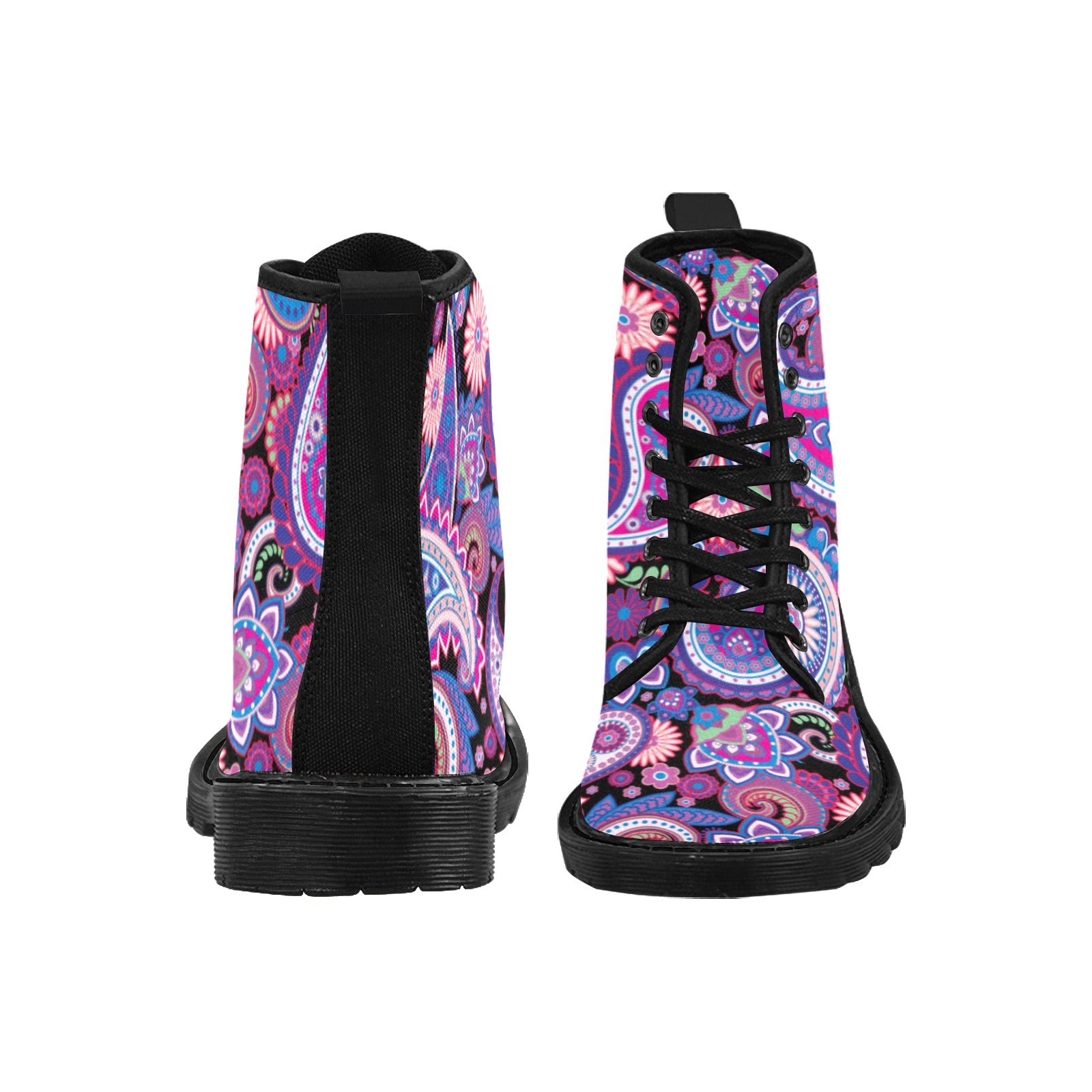 Purple Paisley - Canvas Boots