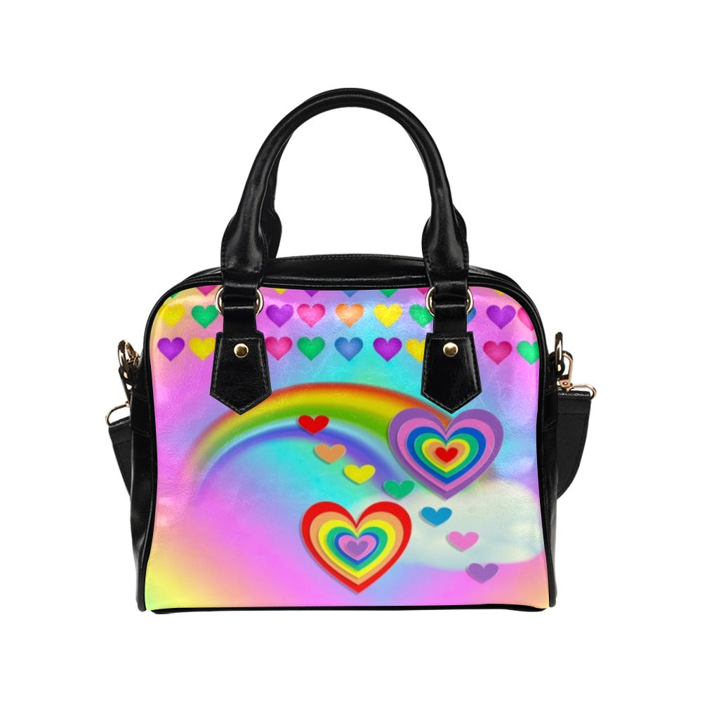 Rainbow Hearts - Shoulder Handbag
