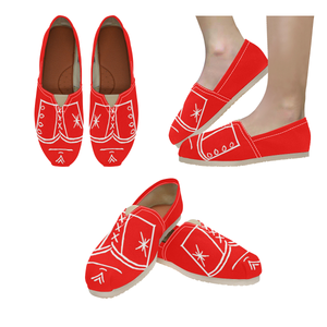 Dutch Clogs Red - Casual Canvas Slip-on Shoes