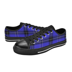 Tartan Blue - Low Top Shoes