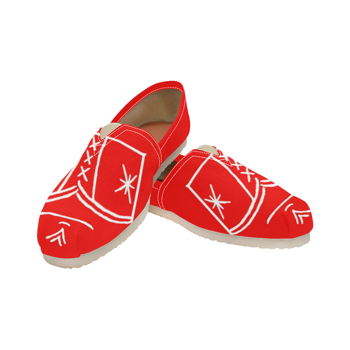 Dutch Clogs Red - Casual Canvas Slip-on Shoes