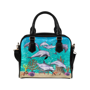 Dolphins - Shoulder Handbag - Little Goody New Shoes Australia