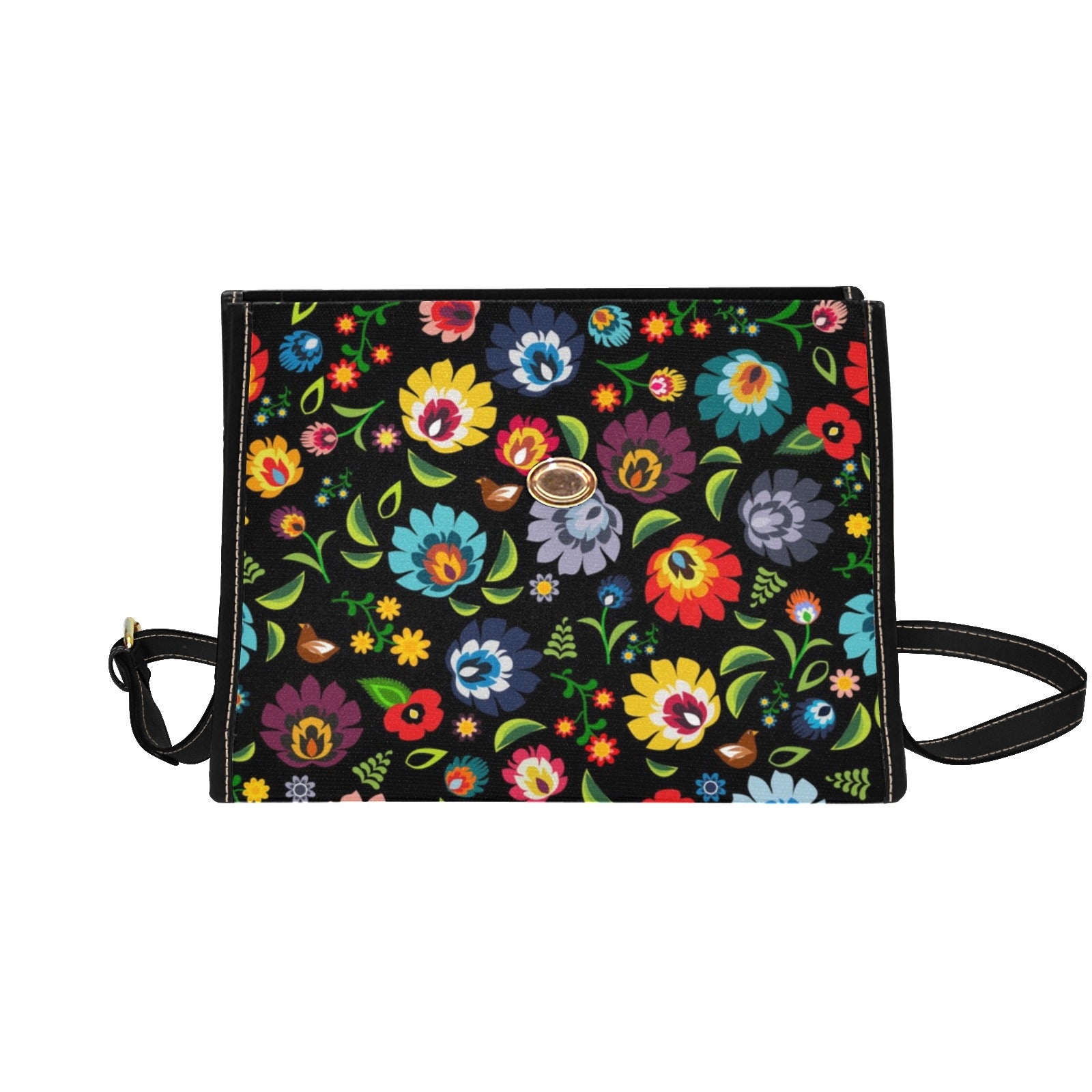 Polish Folk Flowers - Waterproof Canvas Handbag