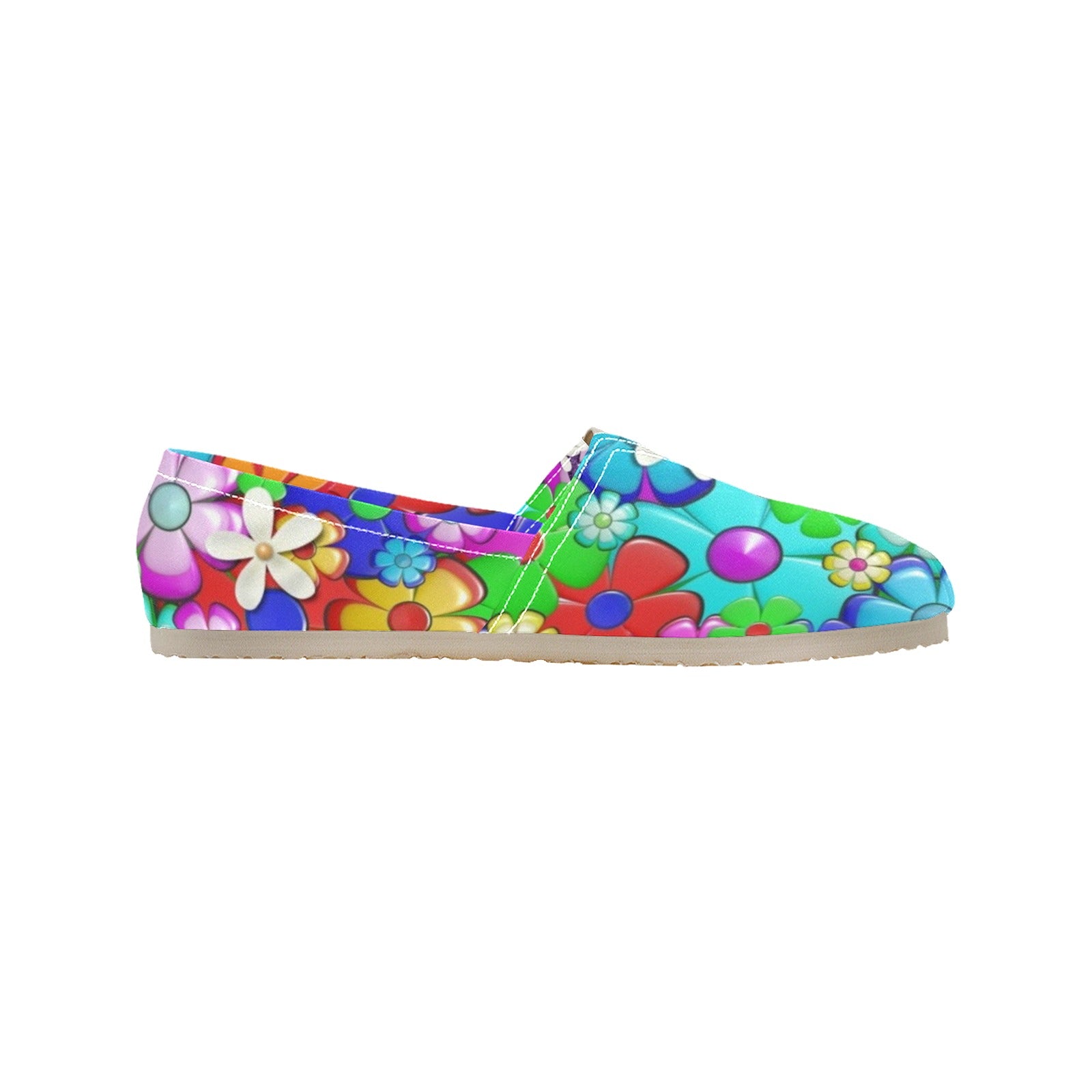 Flower Power - Casual Canvas Slip-on Shoes