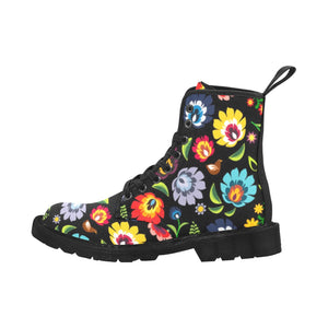 Polish Folk Flowers - Canvas Boots