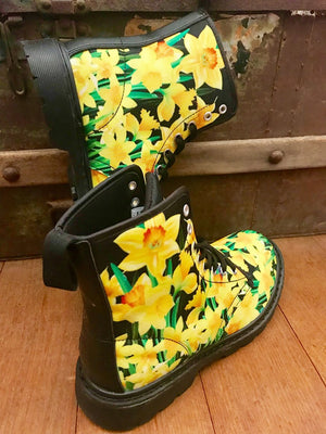 Daffodil - Canvas Boots - Little Goody New Shoes Australia