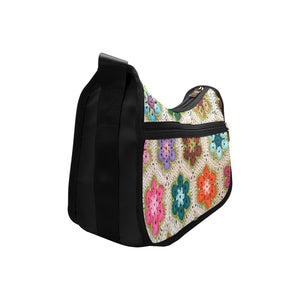 African Flowers Crochet - Crossbody Handbag