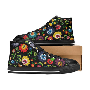 Polish Folk Flowers - High Top Shoes