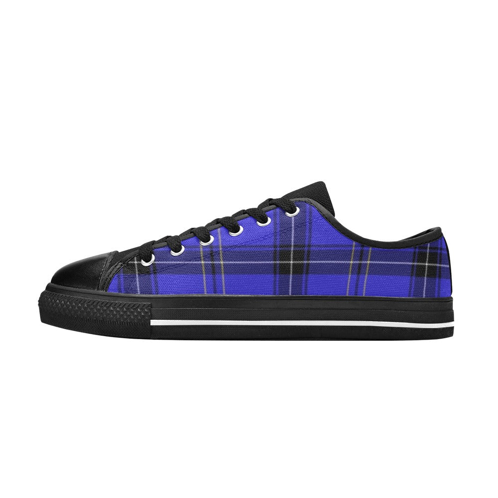 Tartan Blue - Low Top Shoes