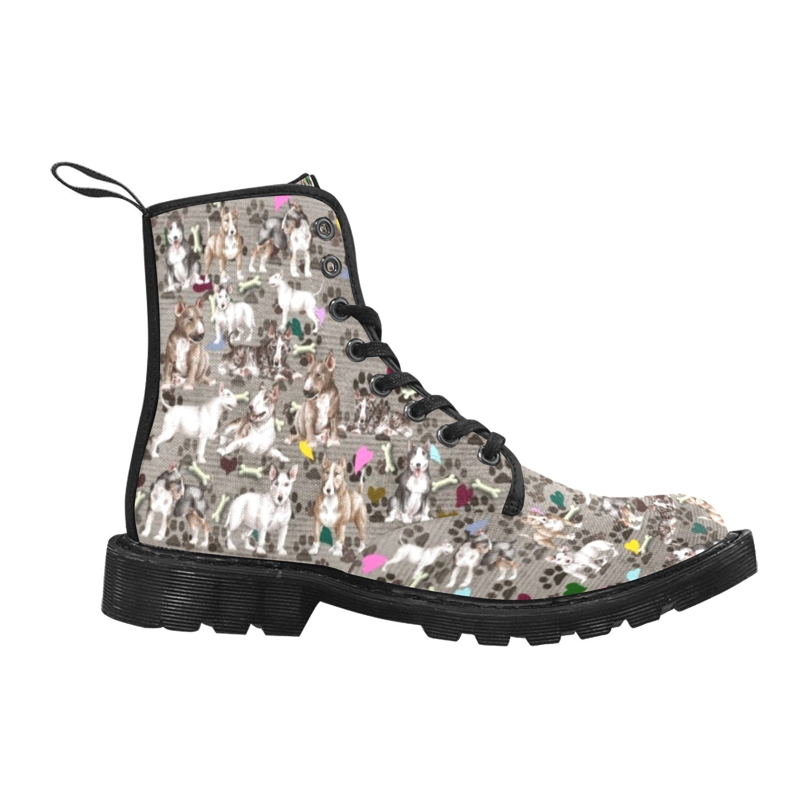 Bull Terrier - Canvas Boots - Little Goody New Shoes Australia
