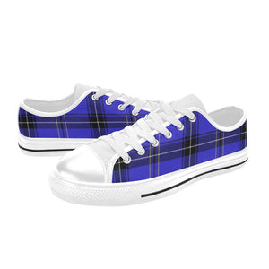 Tartan Blue - Low Top Shoes