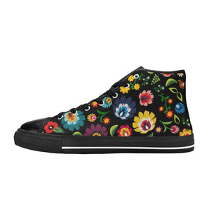 Polish Folk Flowers - High Top Shoes